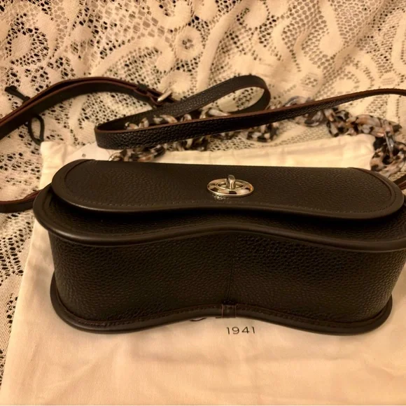 NWT Coach Wavy Dinky Bag Shoulder & Crossbody Coachtopia Black Leather CK113 - Picture 13 of 16